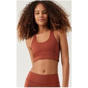 Outdoor Voices Women's Size XXS Sports Bra Rust Orange Activewear Racerback NWT